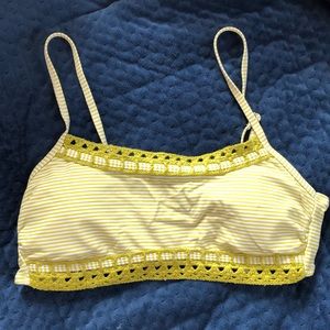 Lime Green & White Swim Top